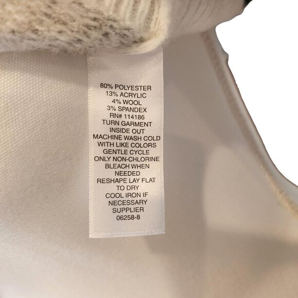 Liz Claiborne Cashmere-feel Knit Sweater - Black, Grey, and White. NWT - Size M - Picture 6 of 6